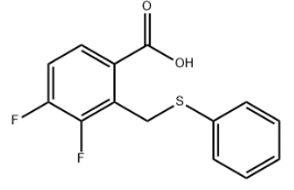 3,4-difluoro-2-((phenylthio)methyl)benzoic acid