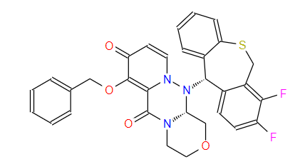 (R)-7-(Benzyloxy)-12-((S)-7,8-difluoro-6,11-dihydrodibenzo[b,e]thiepin-11-yl)-3,4,12,12a-tetrahydro-1H-[1,4]oxazino[3,4-c]pyrido[2,1-f][1,2,4]triazine-6,8-dione